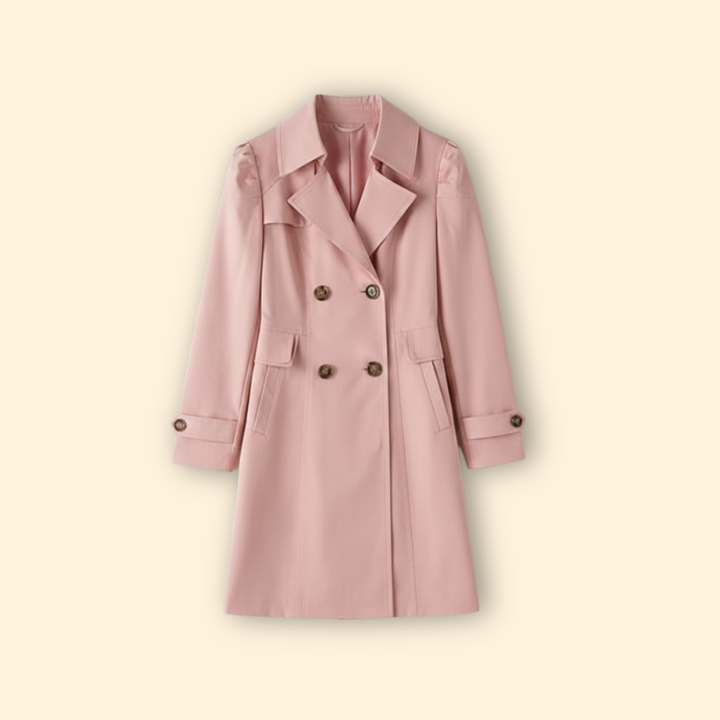 Women’s Long Coat with Flap Pockets