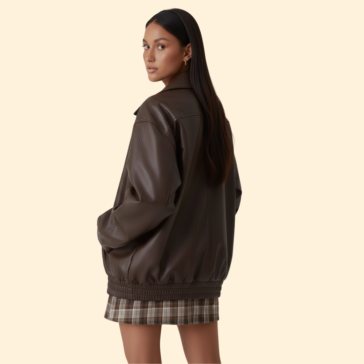 Women’s Bomber Jacket with Elastic Hem