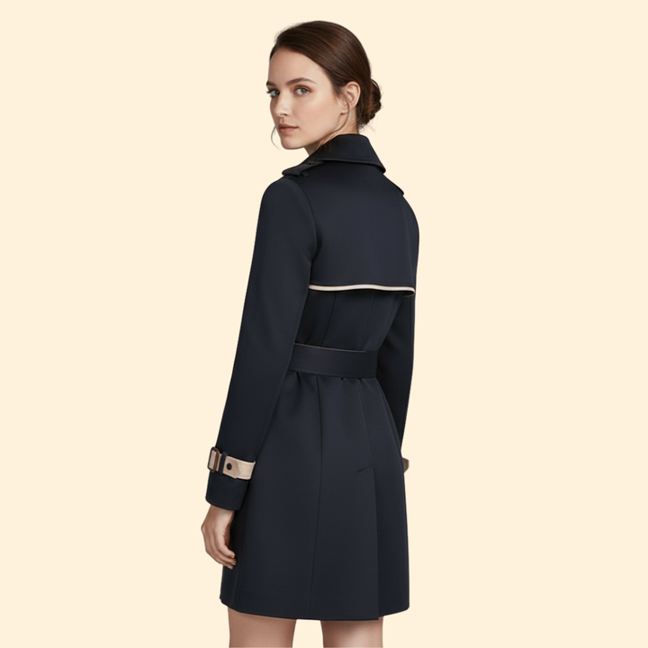 Women’s Trench Coat with Contrast Trim