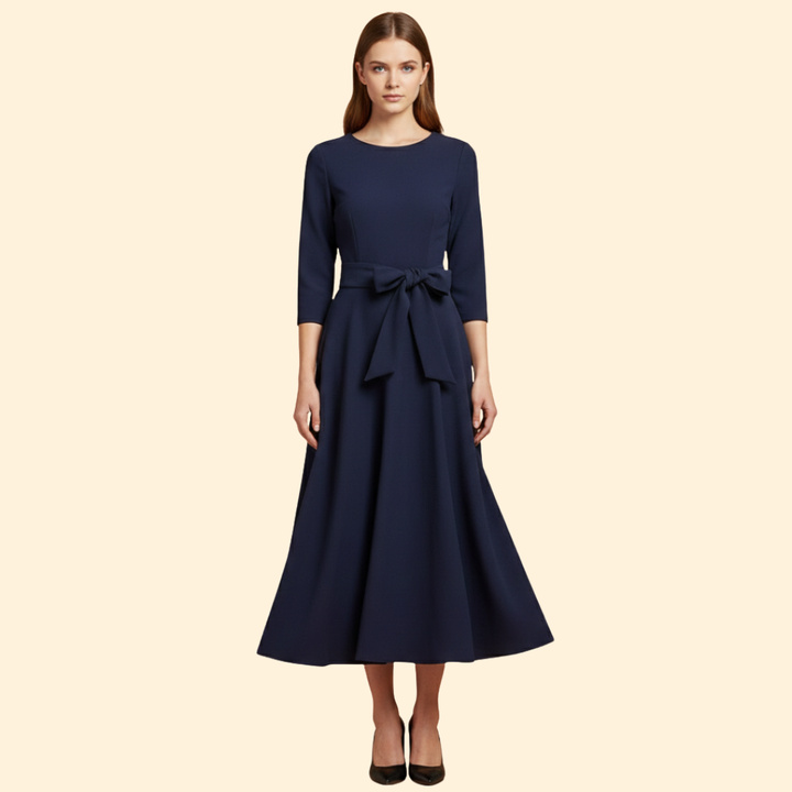 Women’s Elegant Dress with Tie Waist