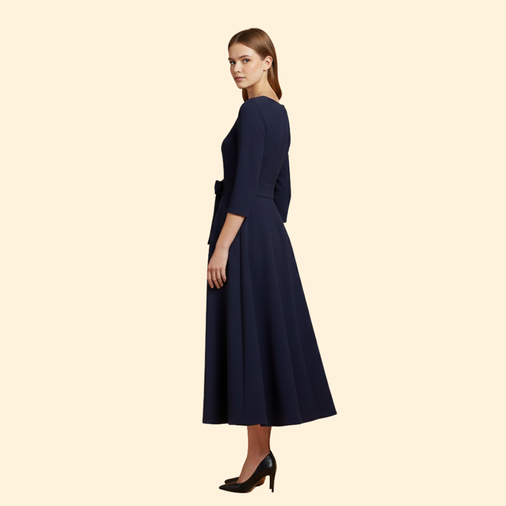 Women’s Elegant Dress with Tie Waist