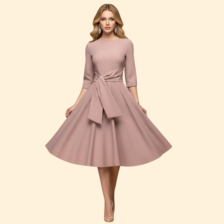 Women’s Elegant Dress with Tie Waist