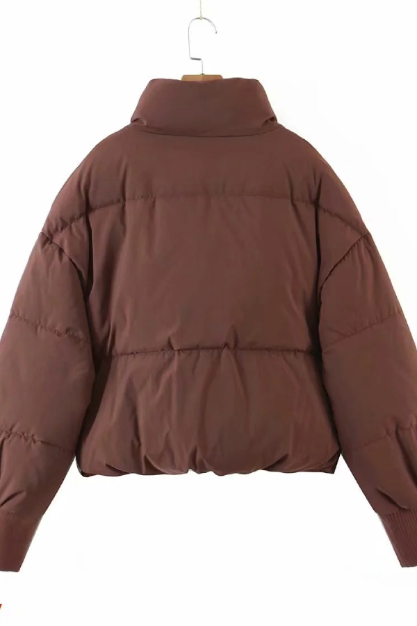 | Collar Zip Pocket Thick Warm Cotton Jacket