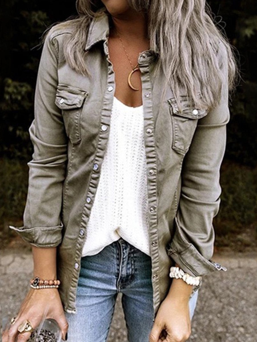 Old denim jacket