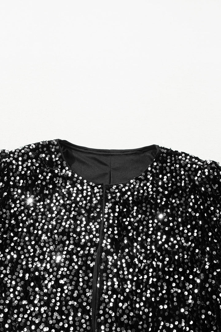 Jacket with Sequws and Open front
