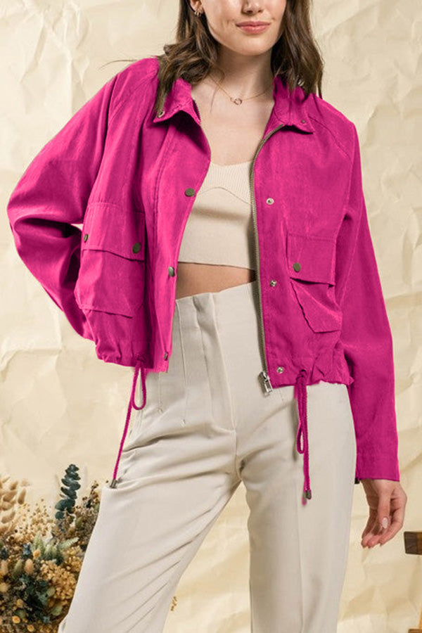IN check Lapel double-button Two-pocket Midi jacket