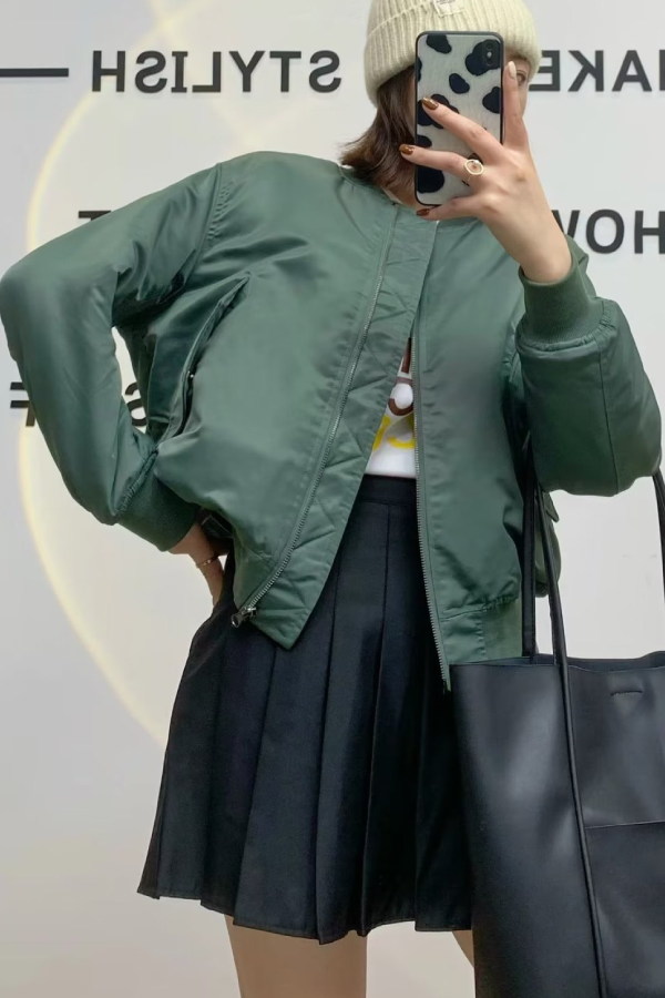 Collar Thickened One-Sided Flekka jacket Baseball jacket