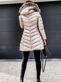 Jacket winter with Fur collar for Women's Geneve
