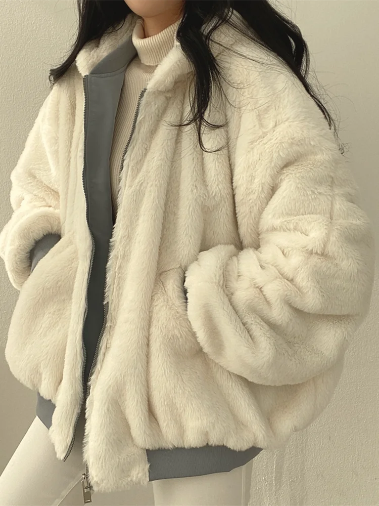 Stylish thick jacket with reversible function