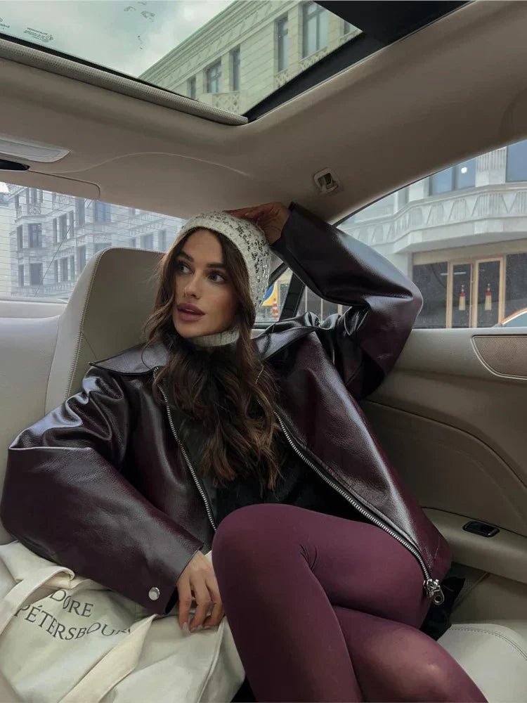 Sleeve Burgundy jacket