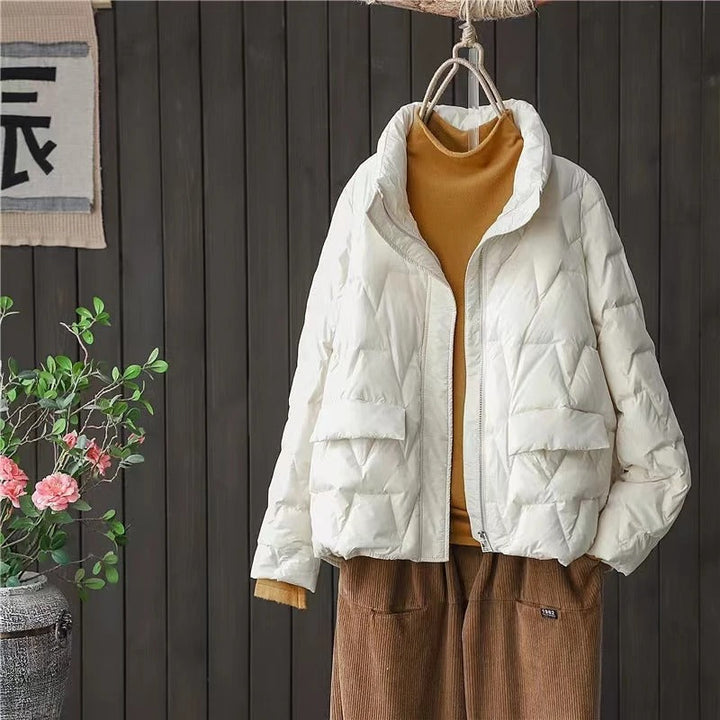 Ultralight padded Down jacket with stand collar for women
