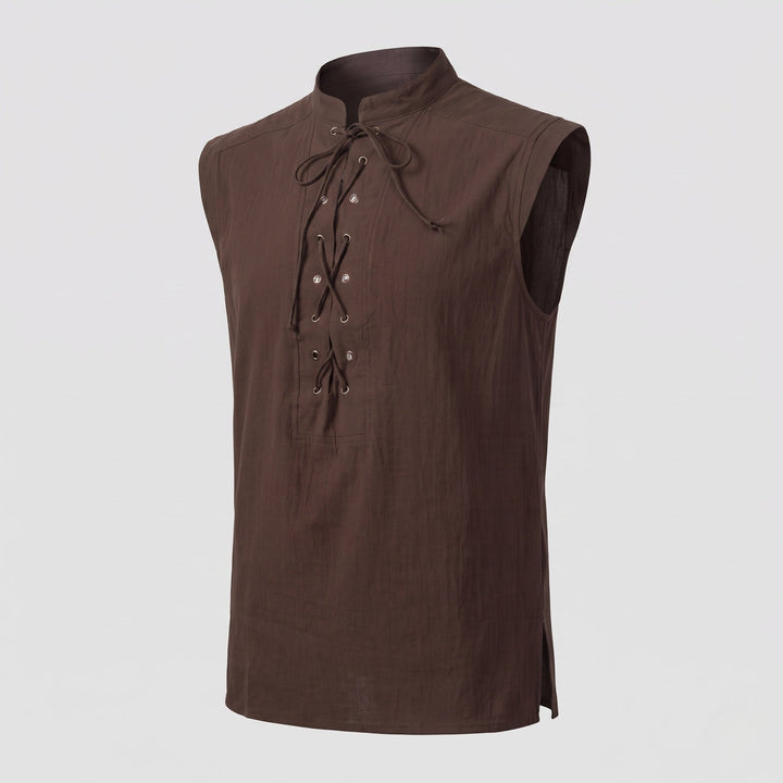 Women Casual Leather Vest with Fringe and Buttons