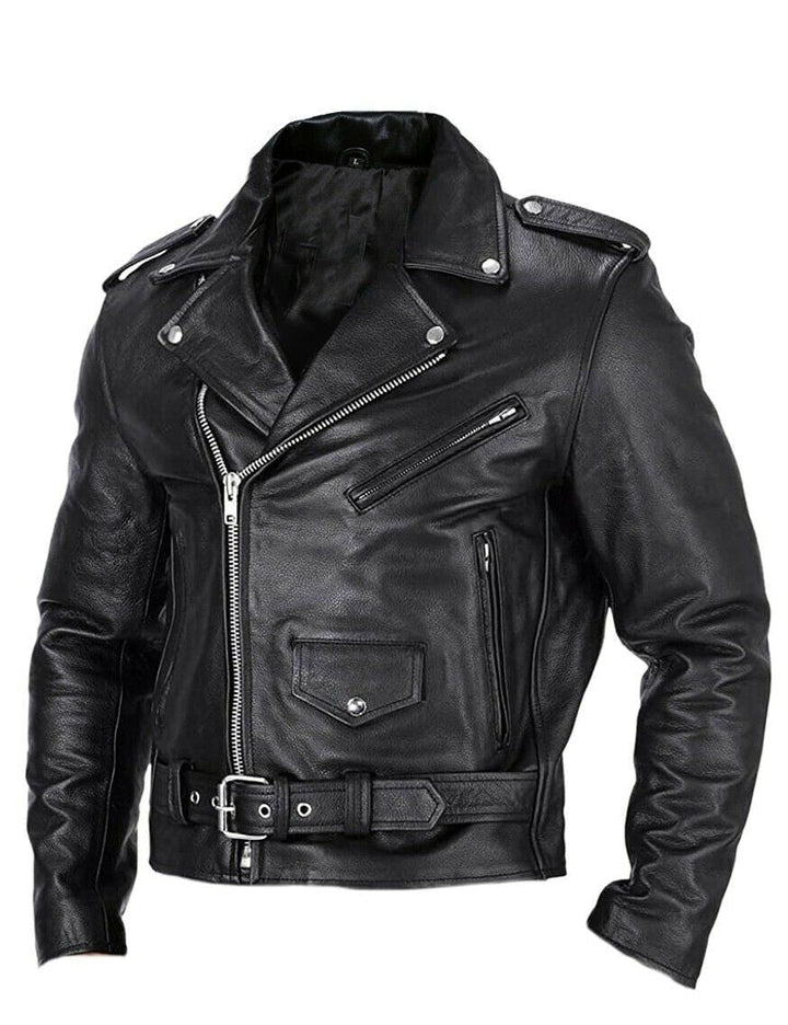 Eloura-Moda | Slim Fit leather Motorcycle Jacket for Men&