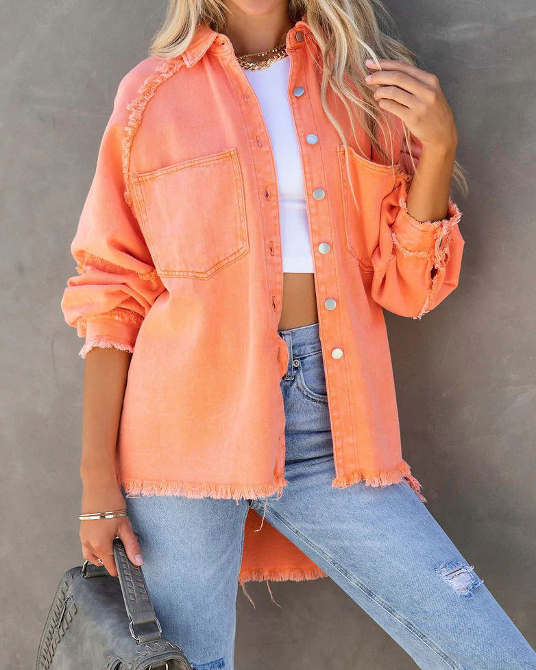 Edge Patchwork pocket denim jacket