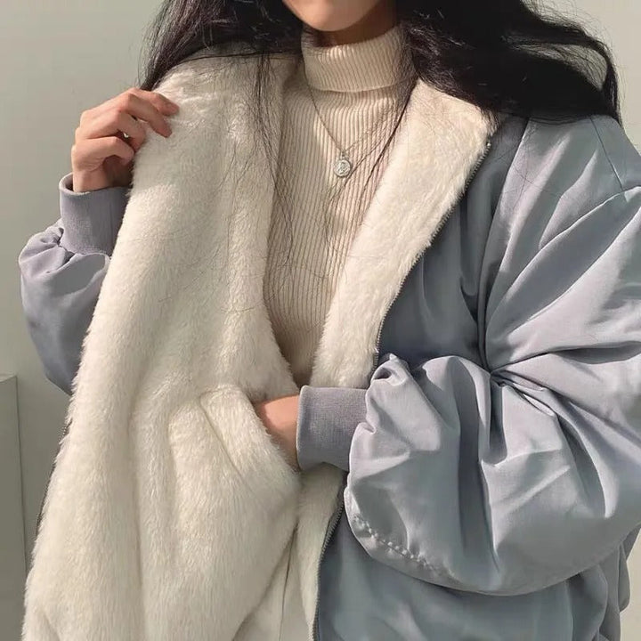 Comdlatable double-warstwa jacket winter in Korean style