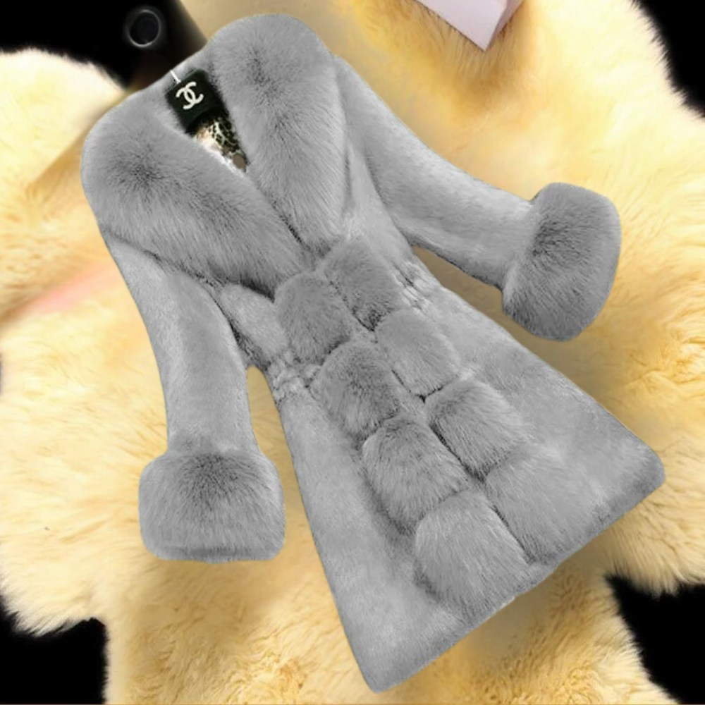 Jacket with Fur processing Stylish Women&