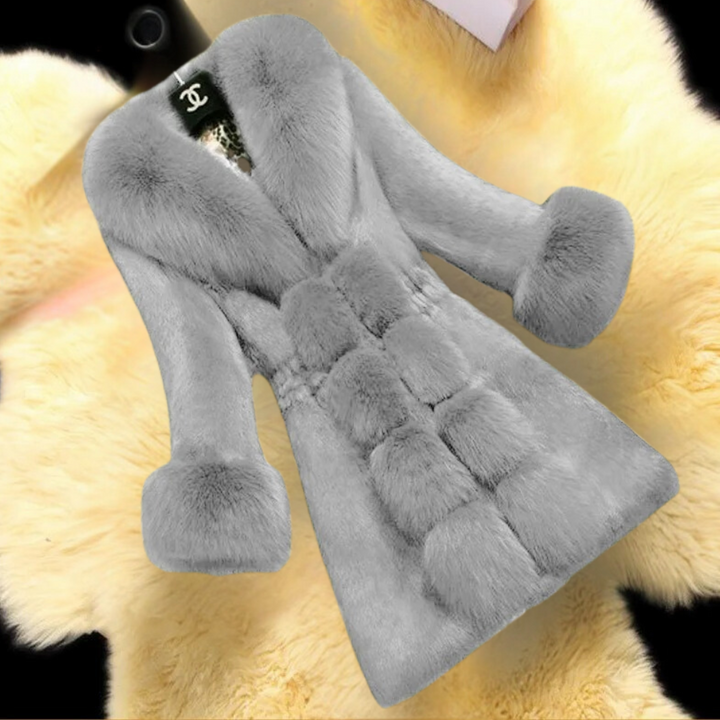 Jacket with Fur processing Stylish Women&